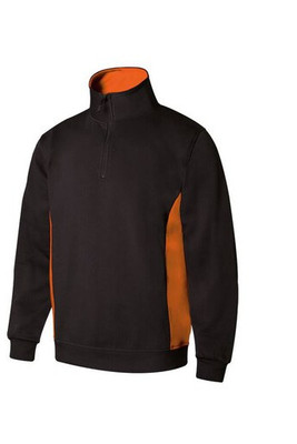 VELILLA V5704 - Sweat bicolore col zippé