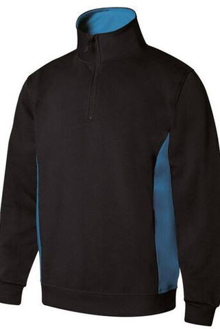 VELILLA V5704 - Two-tone zipped collar sweatshirt