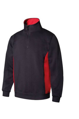 VELILLA V5704 - Two-tone zipped collar sweatshirt