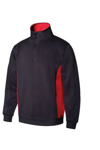 VELILLA V5704 - Two-tone zipped collar sweatshirt