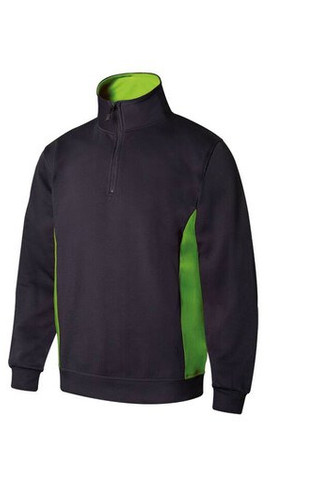 VELILLA V5704 - Sweat bicolore col zippé
