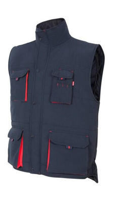 VELILLA V5902 - GILET MATELASSÉ BICOLORE MULTI-POCHES
