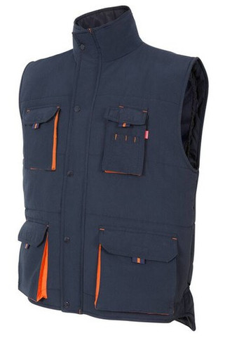 VELILLA V5902 - GILET MATELASSÉ BICOLORE MULTI-POCHES