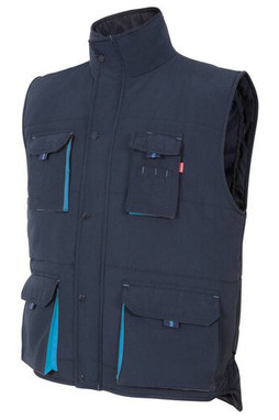 VELILLA V5902 - GILET MATELASSÉ BICOLORE MULTI-POCHES