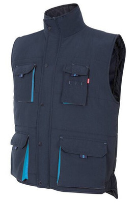 VELILLA V5902 - GILET MATELASSÉ BICOLORE MULTI-POCHES