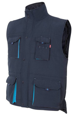 VELILLA V5902 - GILET MATELASSÉ BICOLORE MULTI-POCHES