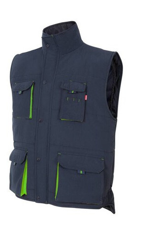 VELILLA V5902 - GILET MATELASSÉ BICOLORE MULTI-POCHES