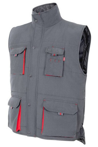 VELILLA V5902 - GILET MATELASSÉ BICOLORE MULTI-POCHES