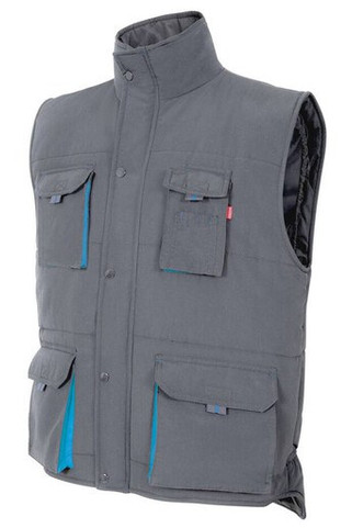VELILLA V5902 - GILET MATELASSÉ BICOLORE MULTI-POCHES