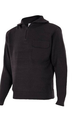 VELILLA VL101 - THICK PULLOVER WITH STAND-UP COLLAR