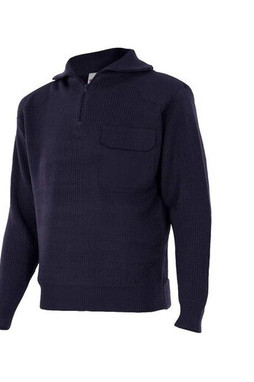 VELILLA VL101 - THICK PULLOVER WITH STAND-UP COLLAR
