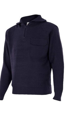 VELILLA VL101 - THICK PULLOVER WITH STAND-UP COLLAR