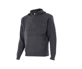 VELILLA VL101 - THICK PULLOVER WITH STAND-UP COLLAR