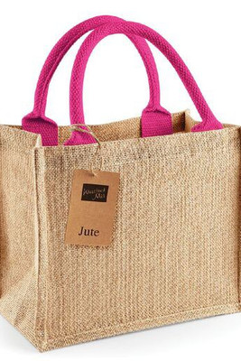 Westford mill WM412 - Eco-Friendly Burlap Tote with Cotton Handles