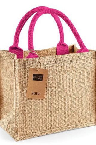 Westford mill WM412 - Eco-Friendly Burlap Tote with Cotton Handles