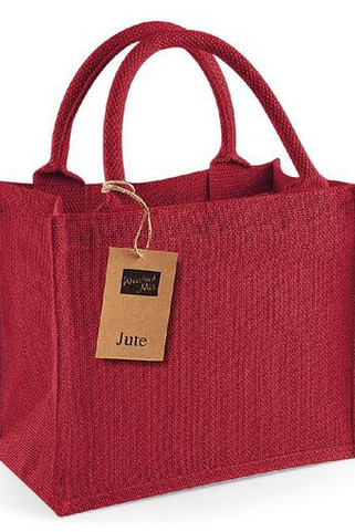 Westford mill WM412 - Eco-Friendly Burlap Tote with Cotton Handles