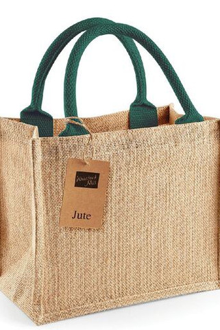 Westford mill WM412 - Eco-Friendly Burlap Tote with Cotton Handles