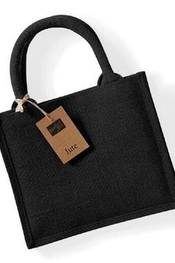 Westford mill WM412 - Petit Sac en Toile de Jute - poignées en coton - dimensions 26x22x14cm