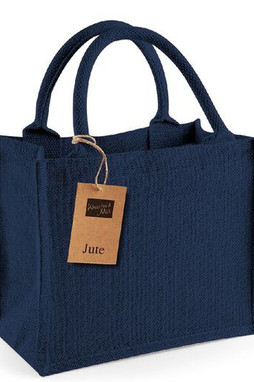 Westford mill WM412 - Eco-Friendly Burlap Tote with Cotton Handles
