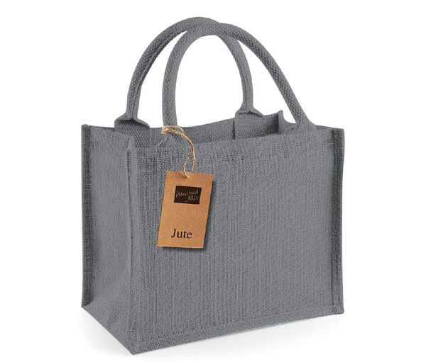Westford mill WM412 - Eco-Friendly Burlap Tote with Cotton Handles