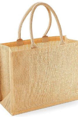 Westford mill WM437 - Glitzernde Jute Einkaufstasche mit Komfortgriffen