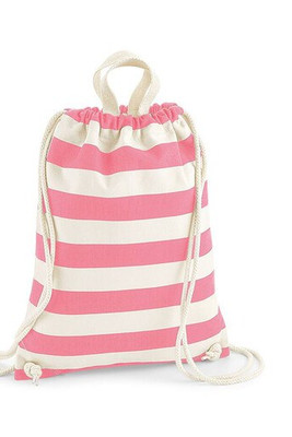 Westford mill WM686 - Nautical Striped Cotton Canvas Gym Bag
