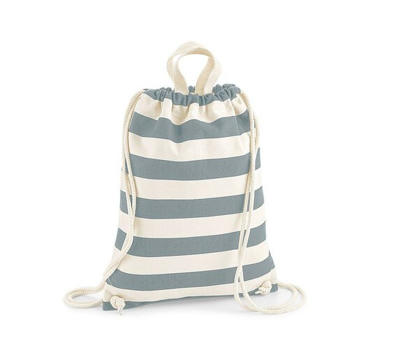 Westford mill WM686 - Nautical Striped Cotton Canvas Gym Bag