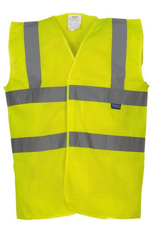 Yoko YK120 - High Visibility Breathable Mesh Safety Jacket