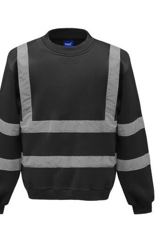 Yoko YK510 - Sweatshirt med rund hals og høy synlighet