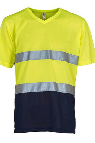Yoko YK910 - V-kaula-aukko high-visibility T-paita