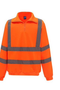 YOKO YKK06 - Sweat col zippé haute visibilité