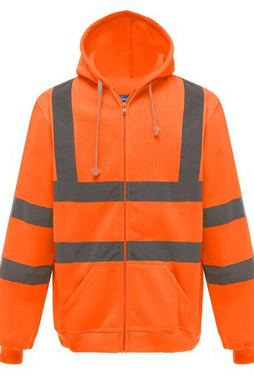 YOKO YKK07 - Sweat capuche zippé haute visibilité