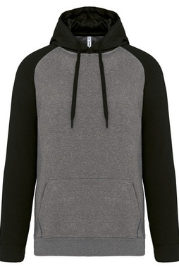 Proact PA369 - Sweatshirt com capuz bicolor de adulto