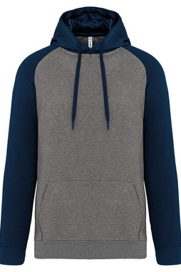 Proact PA369 - Sweatshirt com capuz bicolor de adulto
