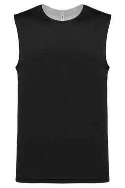 ProAct PA464 - UNISEX HEREN MOUWLOOS SPORTSHIRT AAN 2 KANTEN DRAAGBAAR