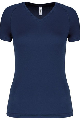 Proact PA477 - Camiseta Esportiva Feminina V-neck Secagem Rápida