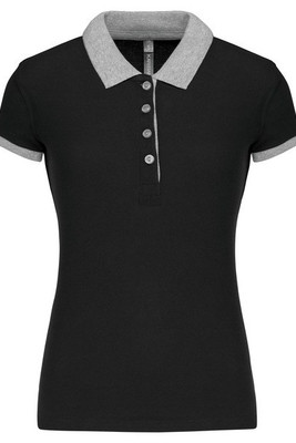 Kariban K259 - Zweifarbiges Piqué-Polohemd für Damen