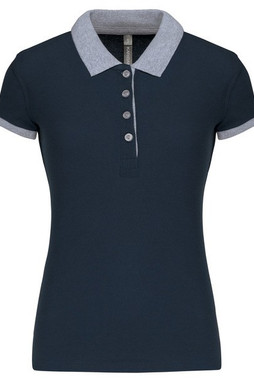Kariban K259 - Ladies’ two-tone piqué polo shirt