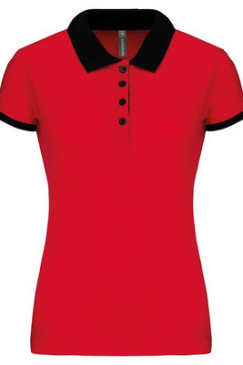 Kariban K259 - Polo piqué bicolore femme