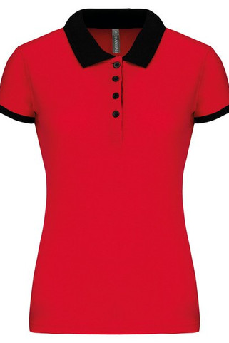 Kariban K259 - Zweifarbiges Piqué-Polohemd für Damen