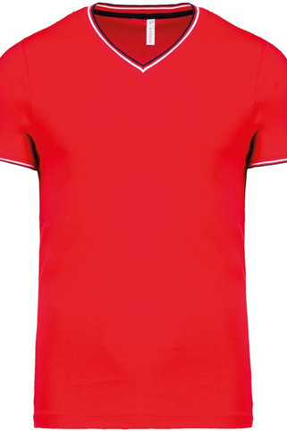 Kariban K374 - T-Shirt aus Piqué-Trikot mit V-Ausschnitt für Herren