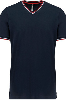 Kariban K374 - Mænds V-hals Pique-strik T-shirt