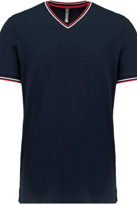 Kariban K374 - Men's piqué knit V-neck T-shirt