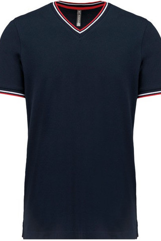Kariban K374 - T-Shirt aus Piqué-Trikot mit V-Ausschnitt für Herren