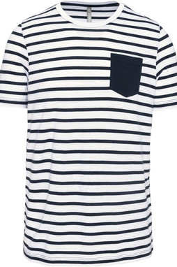 Kariban K378 - Striped short sleeve sailor t-shirt with pocket