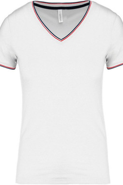 Kariban K394 - Ladies’ piqué knit V-neck T-shirt