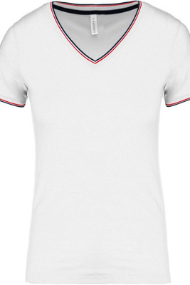 Kariban K394 - Ladies’ piqué knit V-neck T-shirt