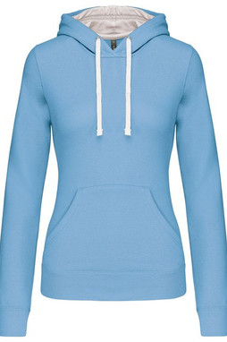 Kariban K465 - Sweat-shirt capuche contrastée femme
