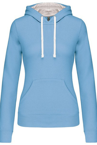 Kariban K465 - Sweat-shirt capuche contrastée femme