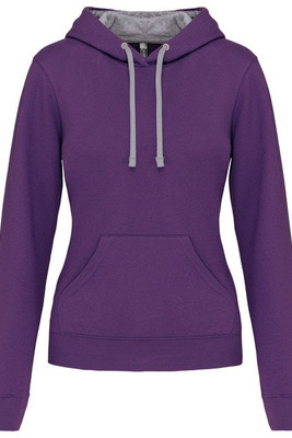 Kariban K465 - Ladies’ contrast hooded sweatshirt